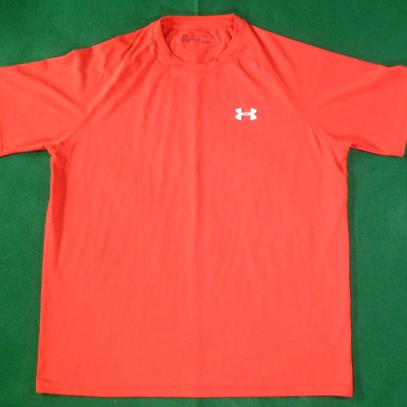Under Armour Mens Large Short Sleeve Red T-Shirt - Picture 1 of 5